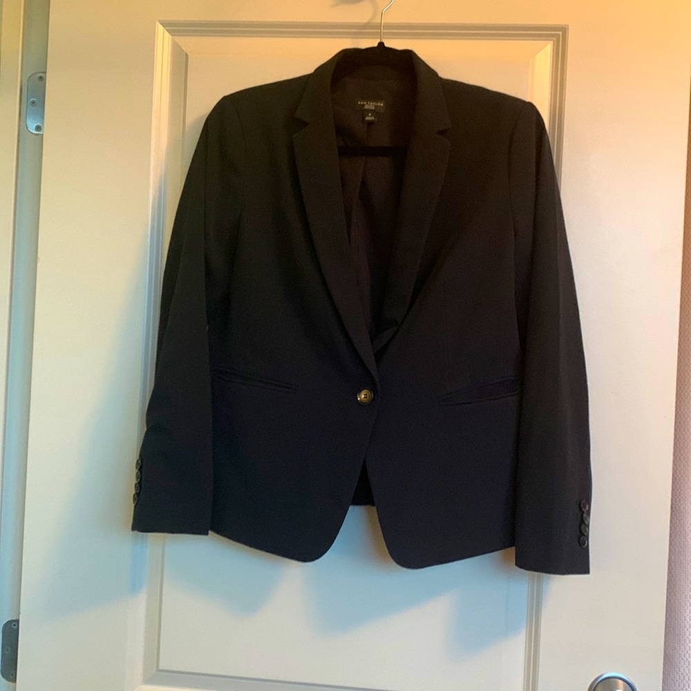 Ann Taylor Factory Petite Blazer in Dark Navy Blue 8P
